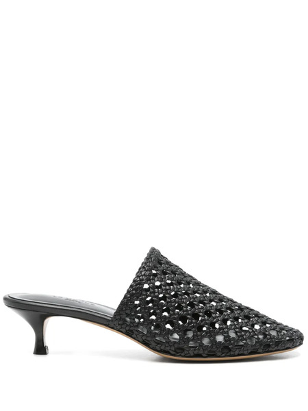  Le Monde Beryl Woven Mules - Black 