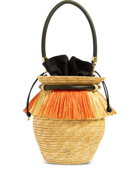  Le Nine Flying Amphora Fringed Bucket Bag - Neutrals 