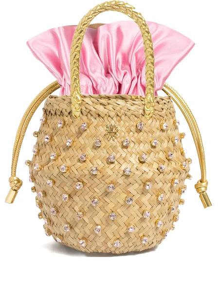  Le Nine Mini Nina Crystal-embellishment Bucket Bag - Neutrals 