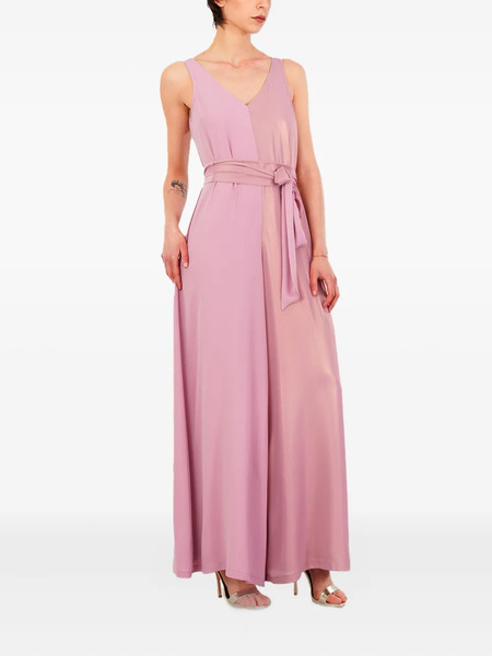 Le Rjtange Two-tone Belted Jumpsuit - Pink 