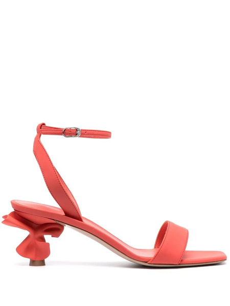  Le Silla Candy Bow-shaped Leather Sandals - Orange 