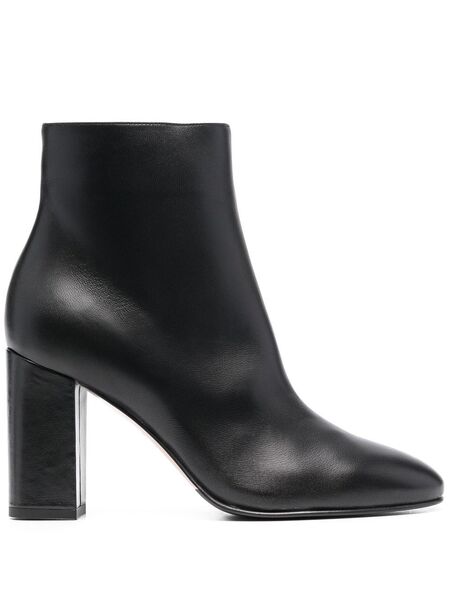  Le Silla Elle 90mm Leather Ankle Boots - Black 