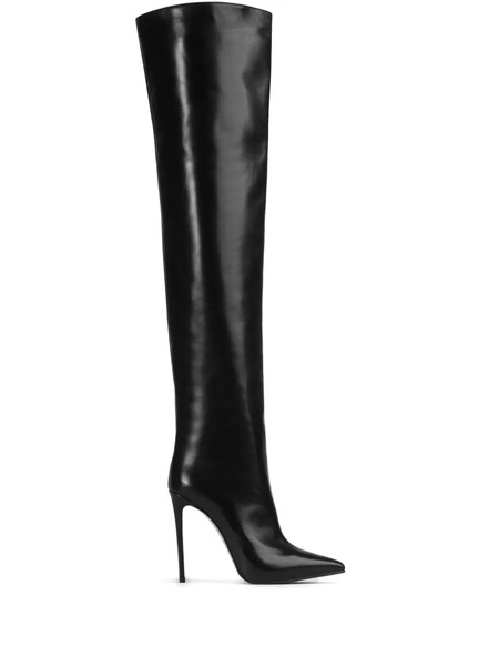  Le Silla Eva 120mm Thigh-high Leather Boots - Black 