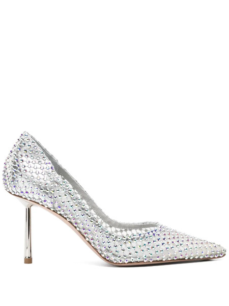  Le Silla Gilda 90mm Crystal-embellished Pumps - Silver 