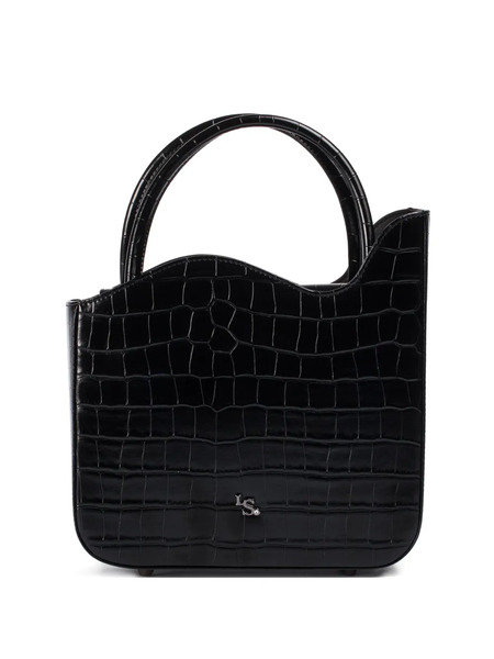  Le Silla Ivy Crocodile-embossed Mini Bag - Black 