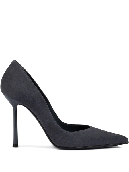  Le Silla 100mm Bella Suede Pumps - Grey 
