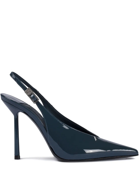  Le Silla 100mm Clivage Slingback Crystal-embellished Pumps - Black 
