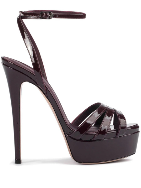  Le Silla 140mm Lola Patent-leather Sandals - Red 
