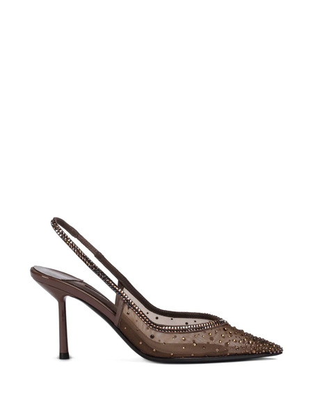  Le Silla 90mm Nicole Crystal-embellished Slingback Pumps - Brown 