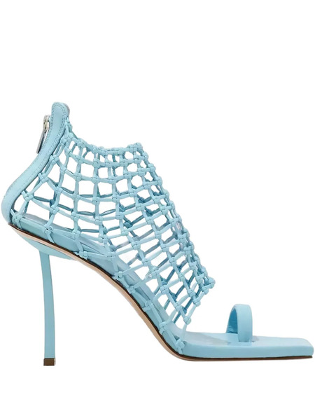  Le Silla 100mm Openwork Square-toe Sandals - Blue 