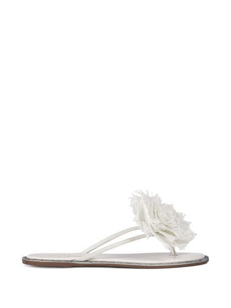  Le Silla Rose Flat Sandals - White 