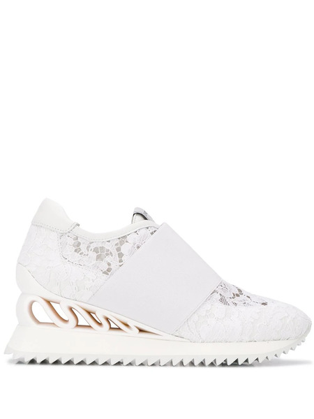  Le Silla Rubel Wave Lace Sneakers - White 