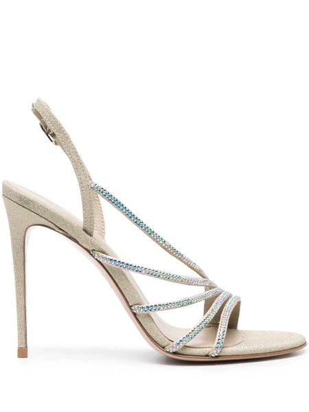  Le Silla Scarlet 105mm Glitter Sandals - Gold 