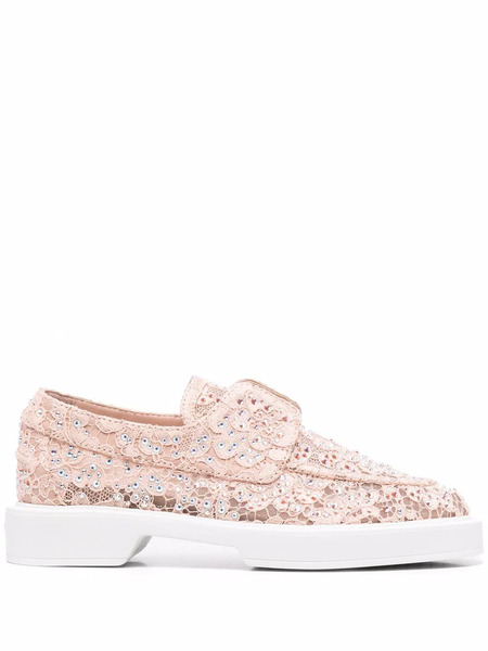  Le Silla Yacht Leather Moccasins - Pink 
