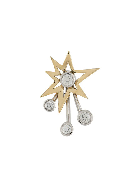  Le Ster 18kt Yellow Gold And White Diamond Rocket Right Earring 
