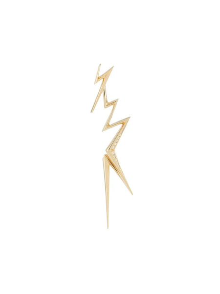  Le Ster 18kt Yellow Gold Diamond Thunderflash Left Earring 