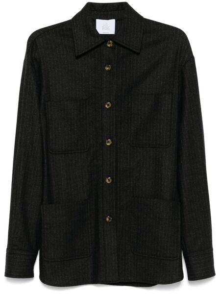  Le Sully Studio Pinstriped Overshirt - Grey 
