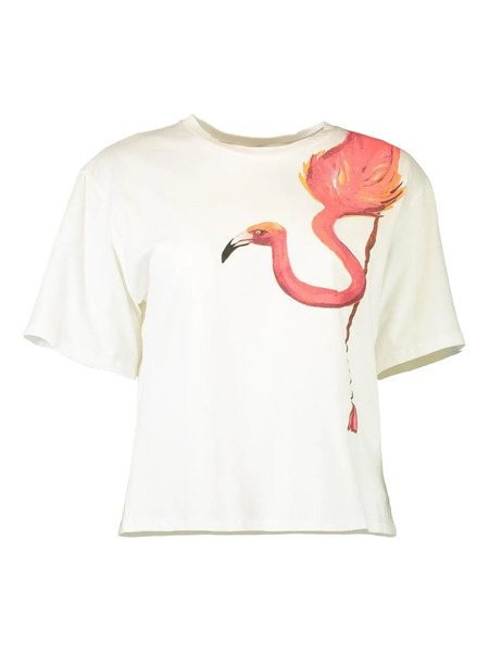  Le Superbe Vacation Ready Flamingo-print T-shirt - White 
