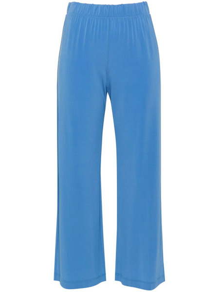  Le Tricot Perugia Elasticated-waistband Cropped Trousers - Blue 