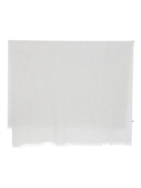  Le Tricot Perugia Fringed Scarf - White 