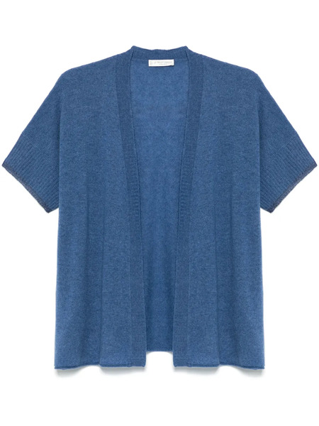  Le Tricot Perugia Open-front Cardigan - Blue 