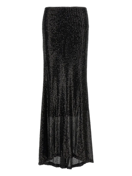  Le Twins Sequin-embellishment Maxi Skirt - Black 