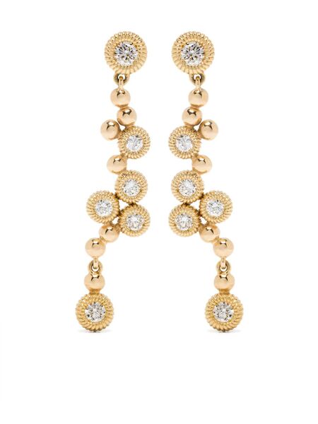  Leandra 18k Yellow Gold Moni Diamond Earrings 