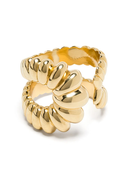  Leandra 18k Yellow Gold Spiral Ring 