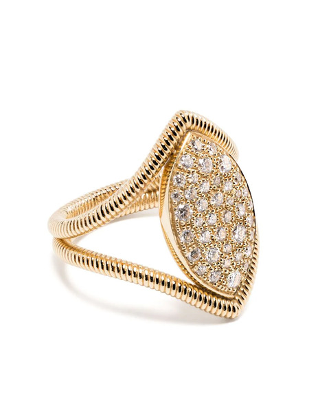  Leandra 18kt Yellow Gold Cabo Pavé Ring 