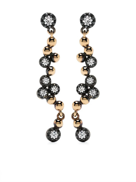  Leandra 18kt Yellow Gold Moni Midnight Diamond Earrings 