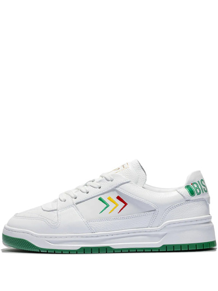  Leandro Lopes Tony Arrow-detail Leather Sneakers - White 