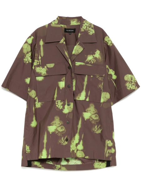  Lee Mathews All-over Graphic Print Shirt - Brown 