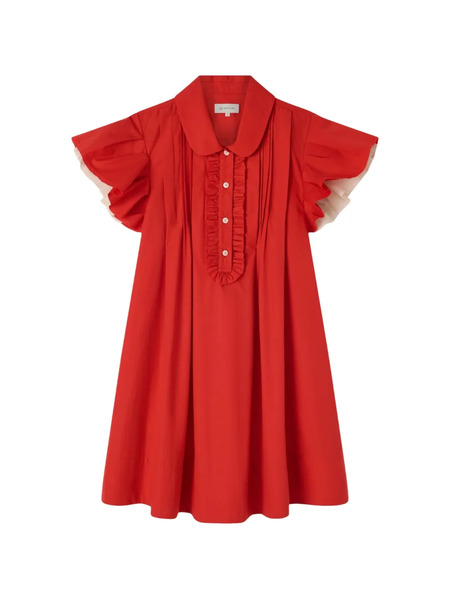  Lee Mathews Charlotte Ruffled Mini Dress - Red 
