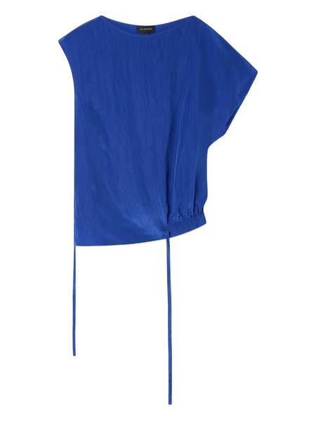  Lee Mathews Drawstring Asymmetric Blouse - Blue 