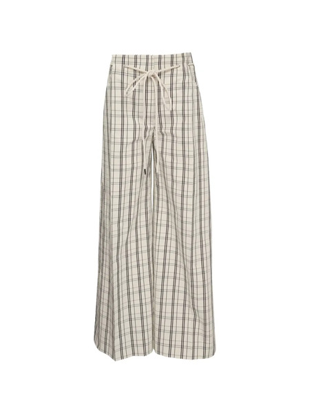  Lee Mathews Drawstring Check Trousers - Neutrals 