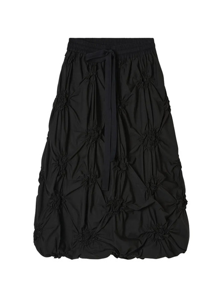  Lee Mathews Johanna Drawstring Gathered Midi Skirt - Black 