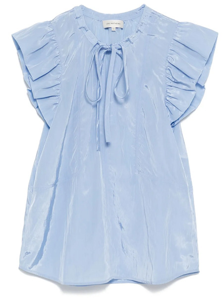  Lee Mathews Lace-up Top - Blue 