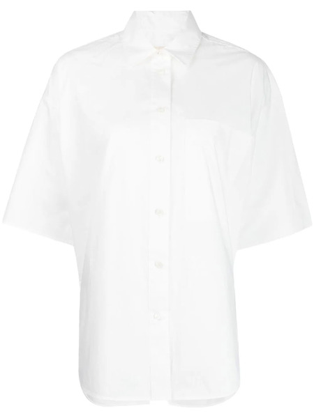  Lee Mathews Short-sleeved Cotton Shirt - White 