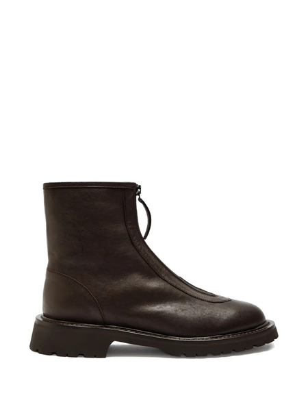  Legres Zip-up Ankle Boots - Brown 
