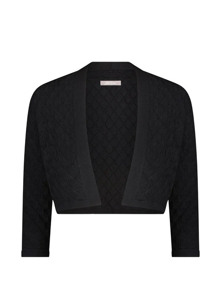  Lela Rose Open-front Knit Bolero - Black 