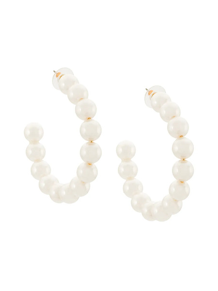  Lele Sadoughi Pearl Hoop Earrings - White 