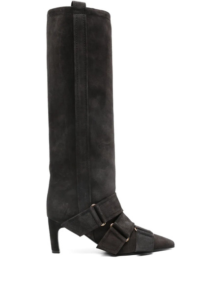  Lella Baldi Buckled Knee-high Boots - Black 