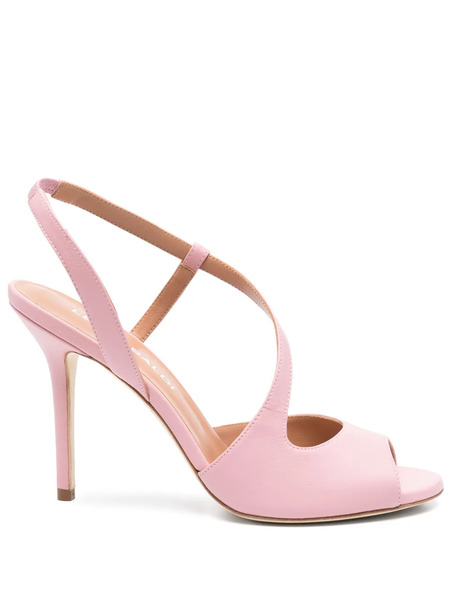  Lella Baldi 95mm Leather Sandals - Pink 