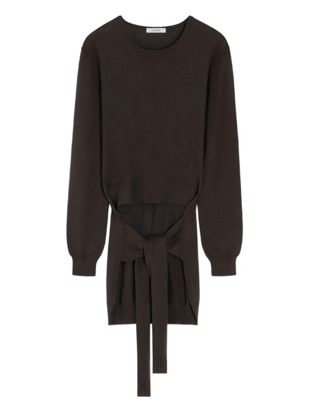  Lemaire Asymmetric Belted Top - Brown 