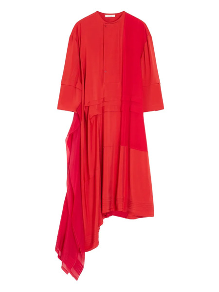  Lemaire Asymmetric-hem Midi Dress - Red 