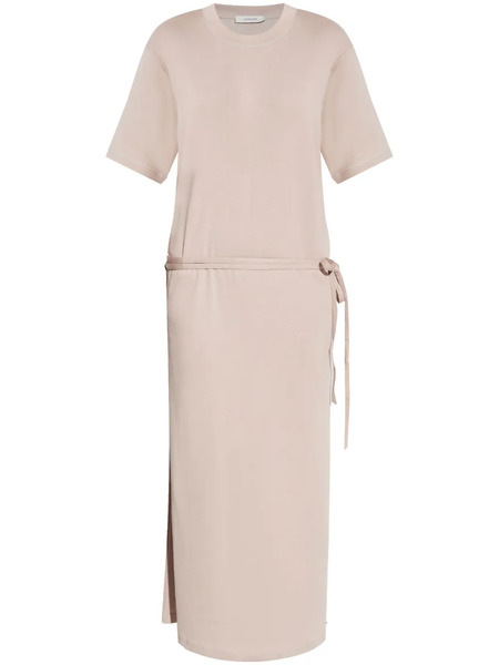  Lemaire Belted Ribbed Maxi Dress - Pink 