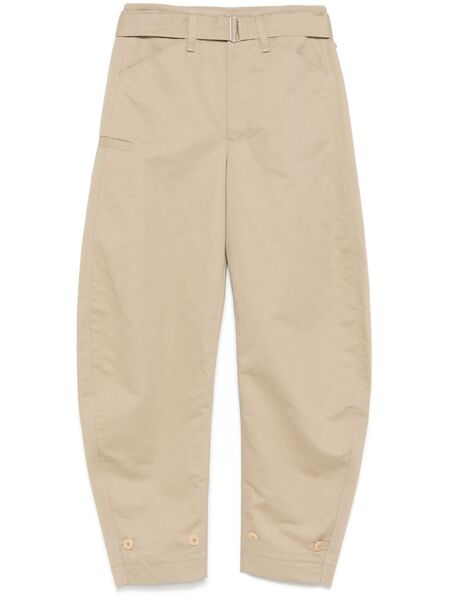  Lemaire Belted Tapered Trousers - Neutrals 
