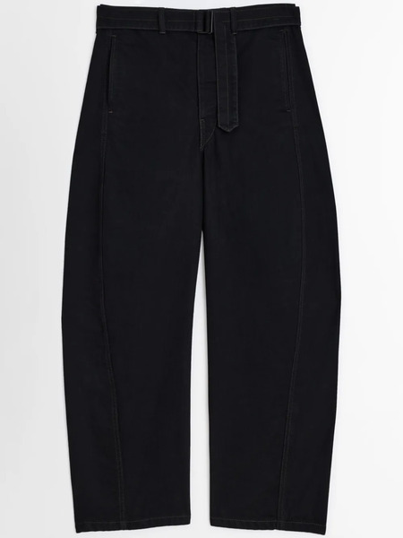  Lemaire Belted Trousers - Black 