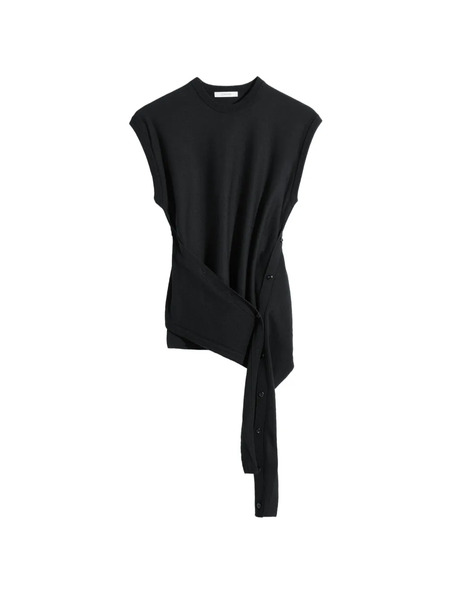  Lemaire Buttoned Sleeveless Top - Black 