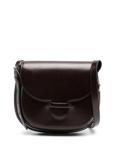  Lemaire Cartridge Leather Crossbody Bag - Brown 